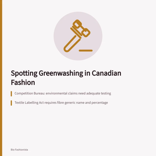 Card on Canadian greenwashing rules for fashion brands. How to Spot Greenwashing in Canadian Fashion Brands