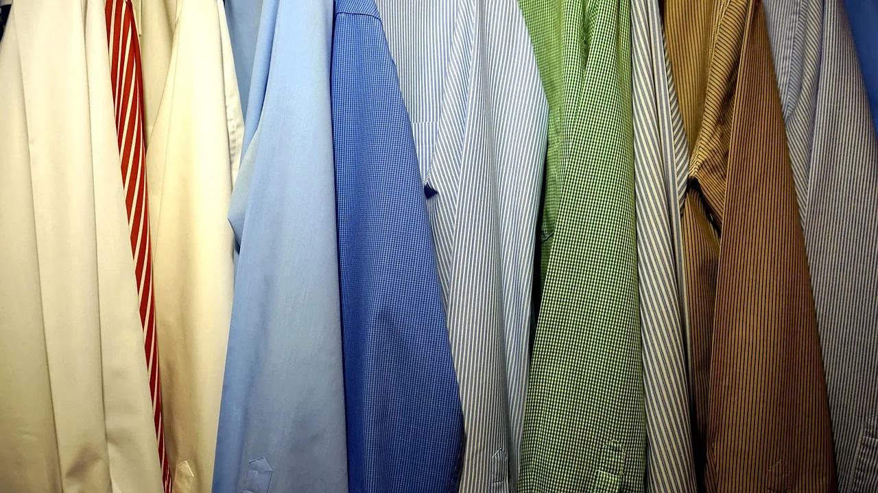 shirt, clothing, clothes, textile, design, style, casual, apparel, fashion, wardrobe, man, fabric, collection, hanger, wear, rack, closet, colorful, garment, cotton, cloth, white, variety, outfit, hang, fashionable, male, modern. Garment Durability and Care Comparison Guide