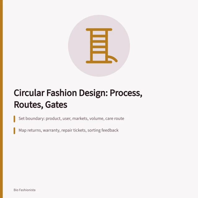 Circular fashion design process steps for apparel product teams. Putting a real process behind circular fashion design