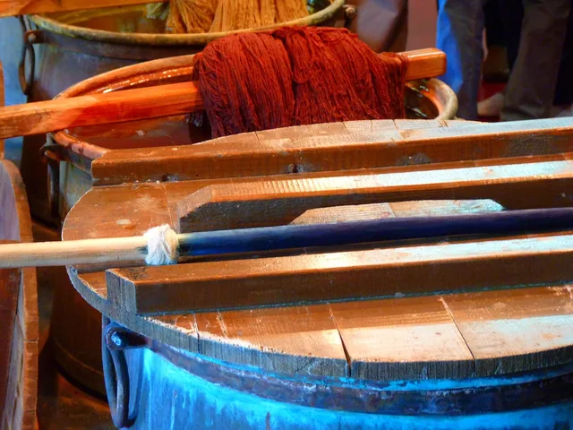 dyeing, colour, factory, wool, material, to dye, textiles, multicoloured, coloured, colorful, painting, color. How to make sound decisions about textile dyes and finishes: the parts worth your time