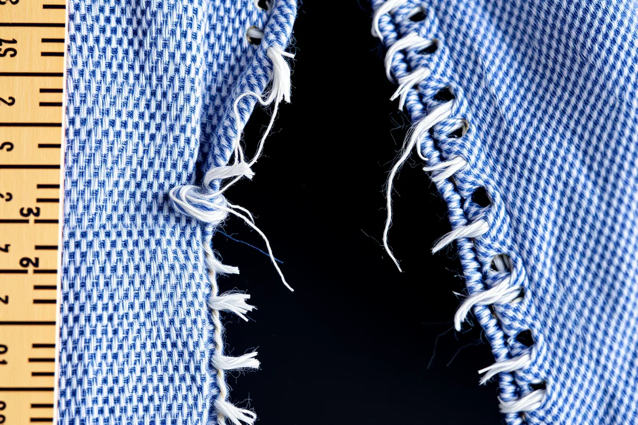 Opened seam showing thread break and yarn slippage (Good choices about durability and care start with the fundamentals)