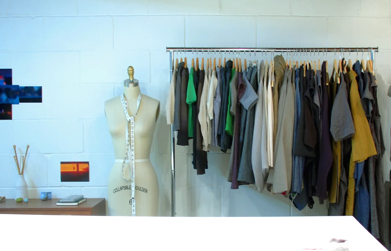 Clothing arranged on a rack